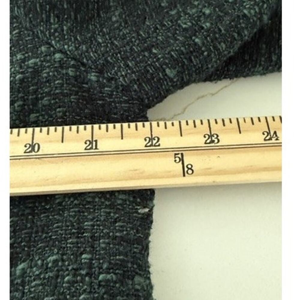 J.Jill Tweed Jacket Womens L Green Black Cropped Snap Front Textured Classic - Picture 10 of 12